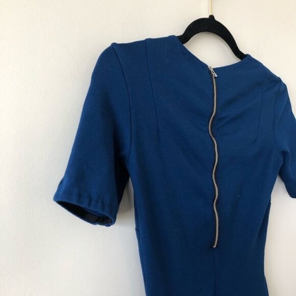 Aritiza "Wilfred" Mignonne Estate Blue Bodycon Mini Dress - Picture 4 of 7